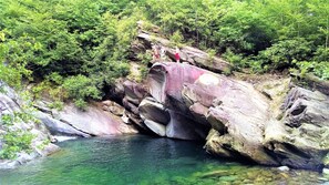 Our secret swimming hole.  If you dare jump, PLEASE share the photos with us!