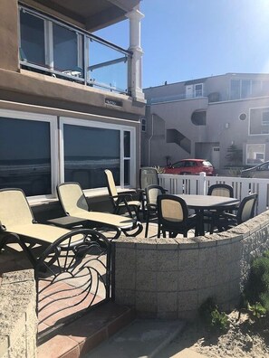 PRIVATE Ground Floor Ocean Front Patio For Your Use.