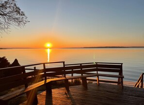 Sunrise over the Great Peconic Bay while you have coffee