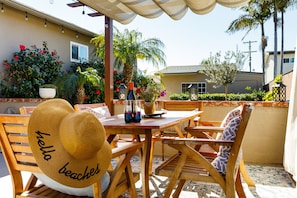 Shop till you drop; then come home to relax on our lovely outdoor patio!