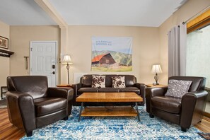 Living Room with Leather Furniture