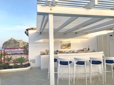 CASA INCANTO ISCHIA - Luxus Haus auf dem Meer - Privatparkplatz - Meerblick