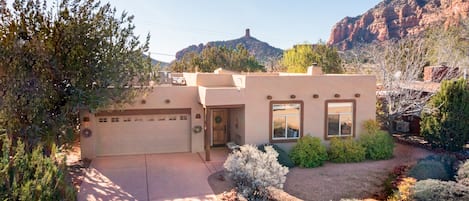 Our home is located in a quiet neighborhood nestled among the red rocks.