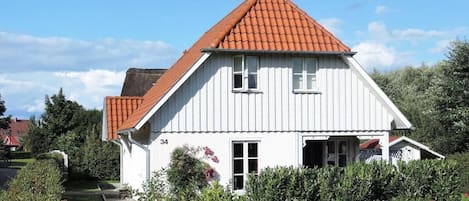 Strandkörbchen - Blick auf das Ferienhaus