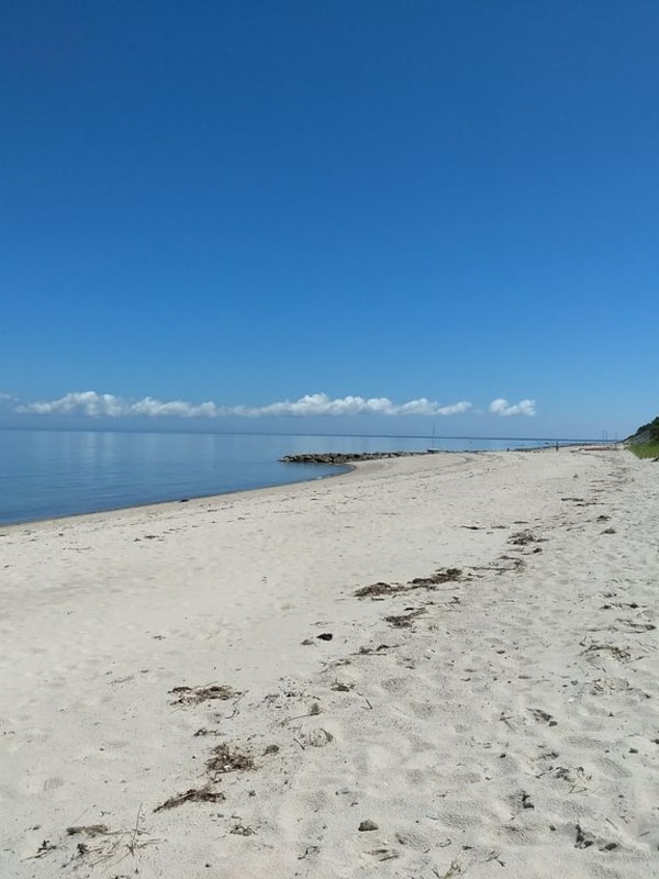 large private beach 360 feet long. for 3 cottages and the managers house.
