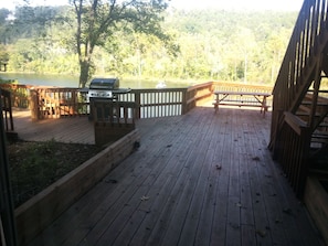 Enjoy the largest deck on the lake.