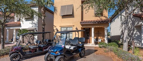 Exterior Of Home With Golf Cart
