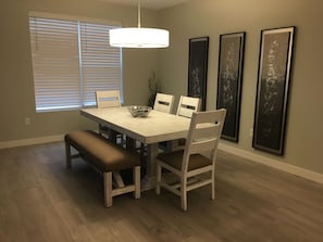 Dining room with seating for seven