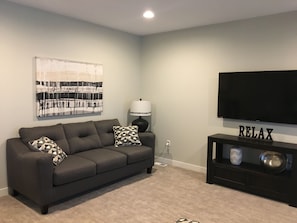 Living room with smart TV