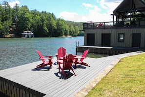The Swim Dock is a great place to sit and chat or sunbathe or yes to swim from.