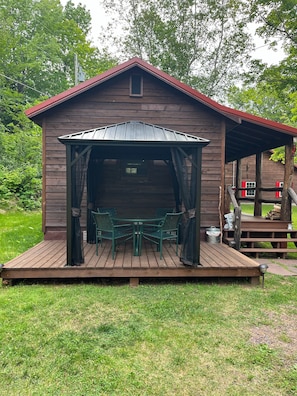 Gazebo with mosquito net