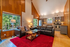 Living Room - Couch folds out into bed for extra space. 