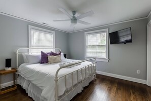 Bedroom #1 with a King bed, en-suite bath and TV 