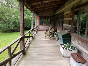 Approaching front door under covered porch