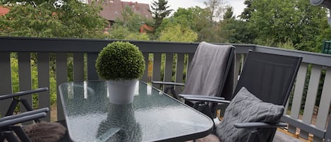 Balkon mit Gartenblick