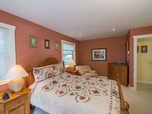 large master bedroom on private third floor