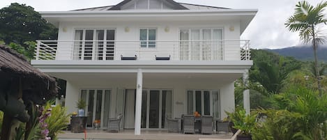 Beau Vallon Beach Beach House with private swimming pool and sea views.