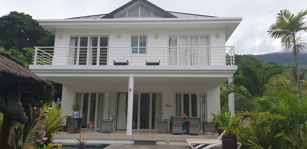 Beau Vallon Beach Beach House with private swimming pool and sea views.