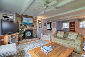 Unwind and relax in the spacious living room.