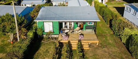 The sunny front deck - fabulous in the afternoon & evening