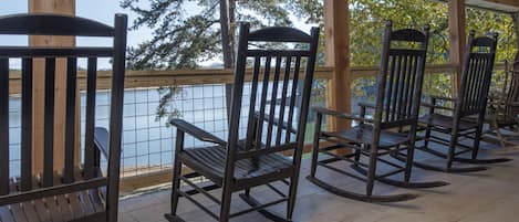 Covered rocking chair porch