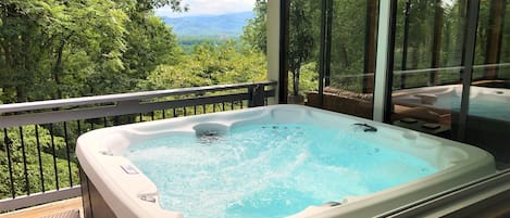 Rhodie House hot tub view!