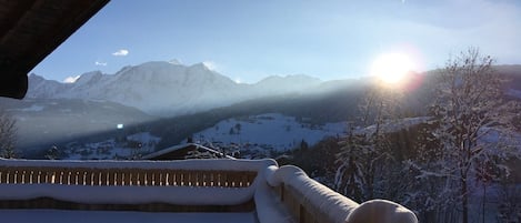 terrasse vue Mont Blanc