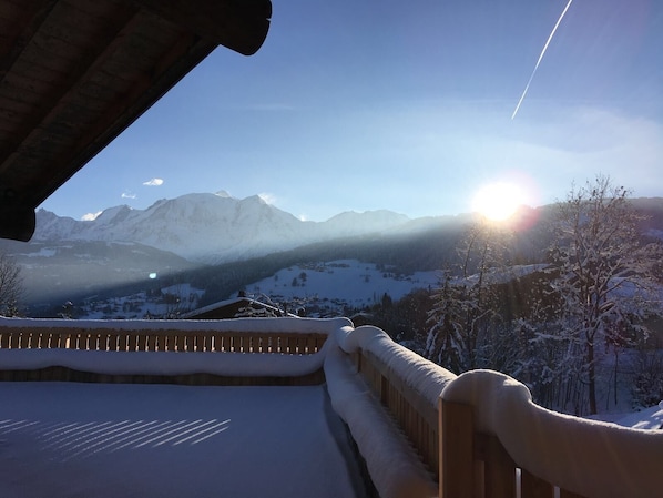 terrasse vue Mont Blanc