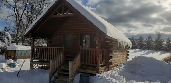 Stone's Throw Cabins in Winter