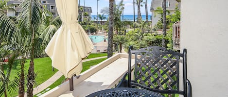 Beautiful views of the tropical grounds, pool, and ocean.