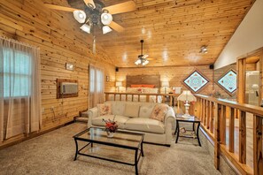 Living Area | TV w/ DVD Player | Window A/C Unit | Electric Heating