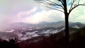 Snow in the mountains!  