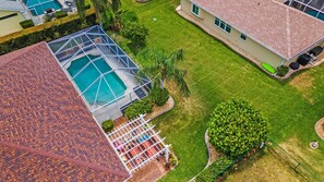 Aerial view back of house