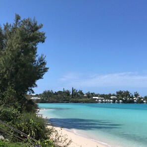 The beach, just steps away from the cottage