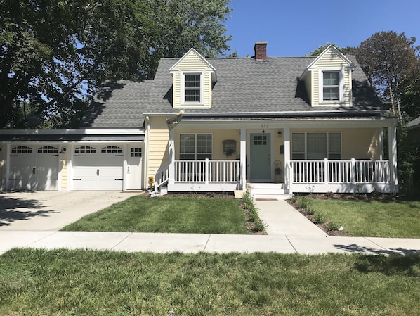 Large front porch with chairs