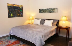 Bedroom with a king bed
