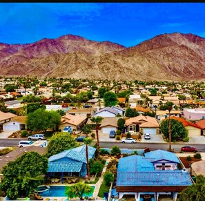 MAIN HOUSE RIGHT/ GUEST HOUSE LEFT. AMAZING VIEWS MOUNTAINS. LARGE PRIVATE GATED