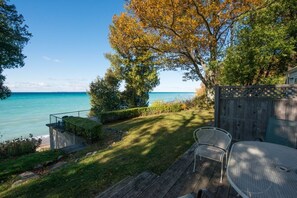 The view from the deck of the South Manitou condo-it has new furniture now too