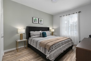 Master bedroom with king size bed