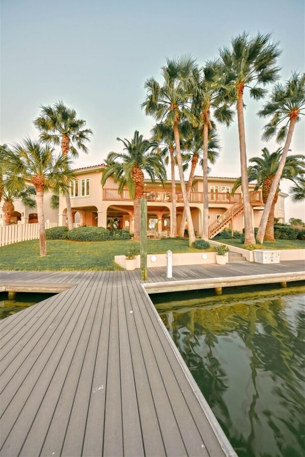 Deck back of home