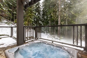 Private outdoor hot tub