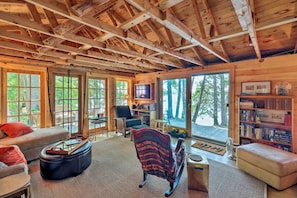 Enjoy unbeatable views of Wesserunsett Lake from inside & out!