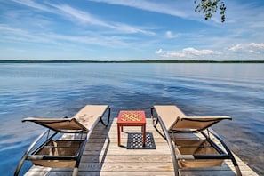 You'll be just 10 feet from the lake, featuring a private, furnished dock!