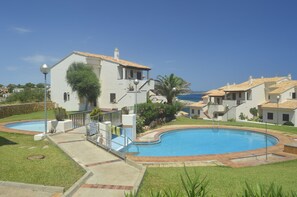 kids pool (left) + adult pool (right)