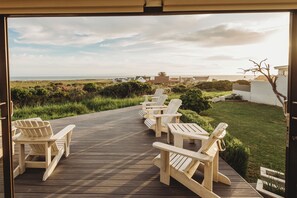 View of deck from sunroom