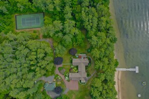 Aerial view of the property