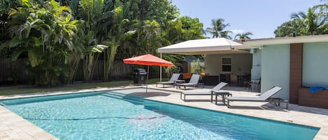 Your private large heated salt pool is professionally maintained weekly.