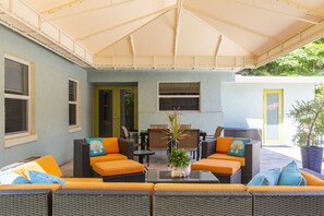 True Florida living under the awning!