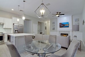 Kitchen nook dining for quick meals.