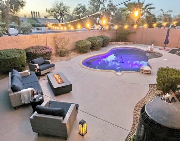 Relax by the Fireplace and Pool